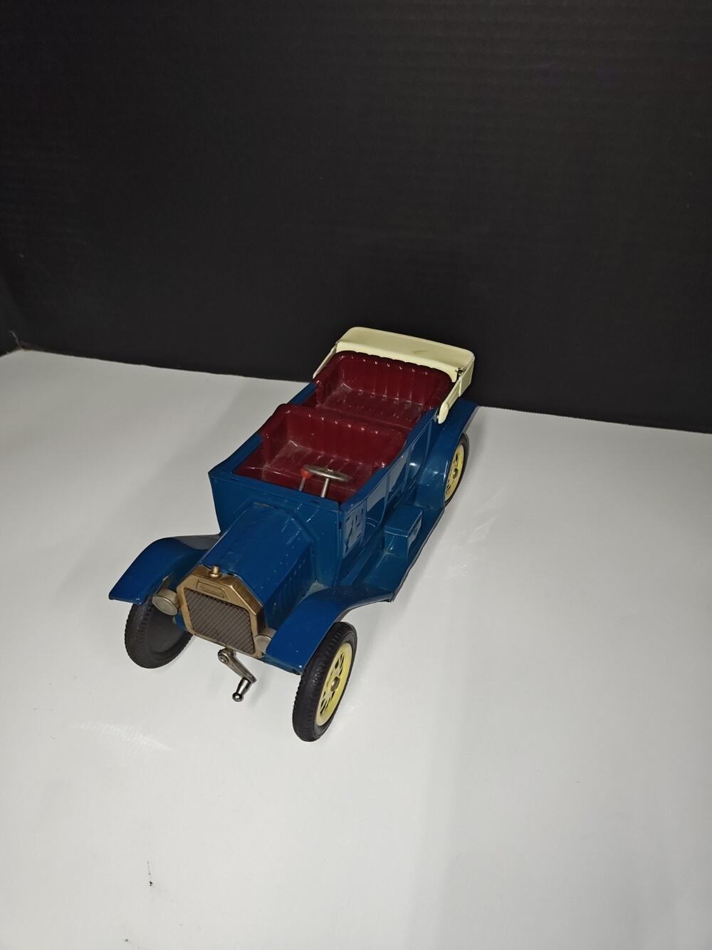 Vintage Tin Friction F-1908 Touring Car Made in Japan 1950's Collectible Toy Car